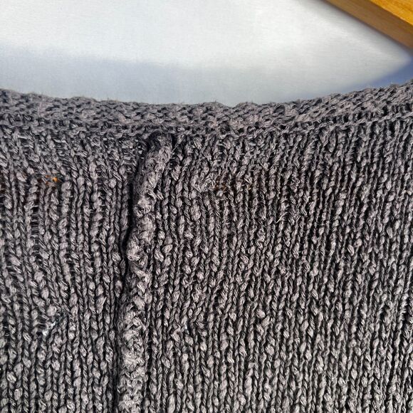 Aerie Textured Knit Edgy Boho Lounge Oversized Sweater Gray Neutral Size XS** - Picture 6 of 10